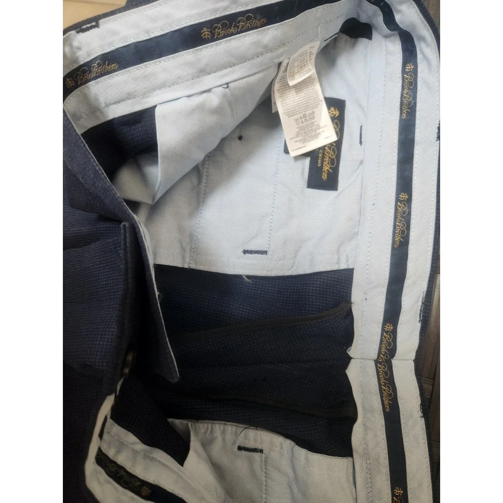 Brooks Brothers Men's Blue Chino Dress Pants Clark Fit W42/L30 Cotton
